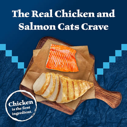 Blue Buffalo Wilderness Wild Delights Meaty Morsels Natural Wet Cat Food, Chicken & Salmon in Tasty