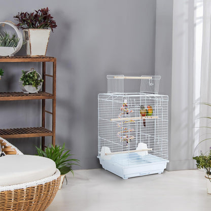Yaheetech Open Play Top Travel Bird Cage for Conure Sun Parakeet Green Cheek Conure Lovebird Budgie