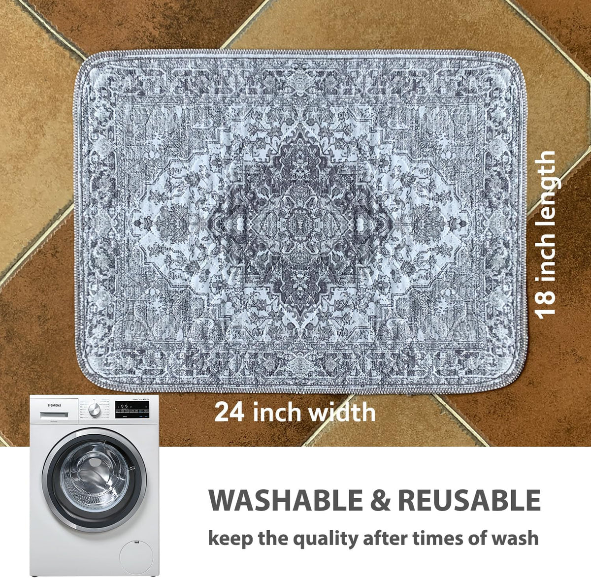 nunubaby 4PACK Washable Pee Pads for Dogs, Stylish, Non-Slip and Leak-Proof Pee Pads. Reusable