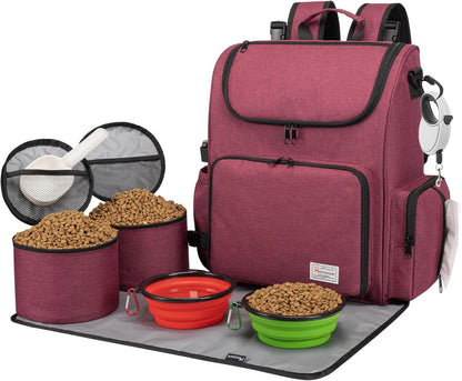 Modoker Dog Travel Bag Backpack, Airline Approved Pet Accessories Organizer for Dog and Cat with