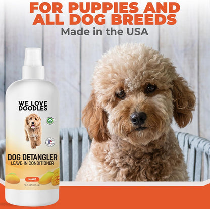 We Love Doodles Dog Detangler Spray - Leave-in Conditioner for Dogs - Dog Detangling Spray