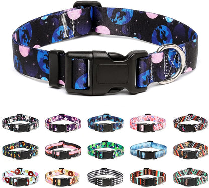 Mercano Adjustable Dog Collar - Special Design Patterns, Soft Nylon Comfortable Sturdy Pet Collar