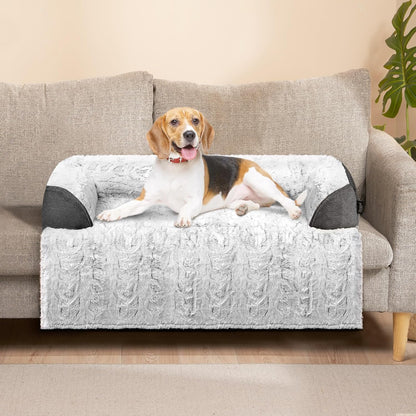 Calming Dog Bed for Couch, 35 x 31 inch Removable Couch Cover for Dogs/Cats Washable, Non-Slip