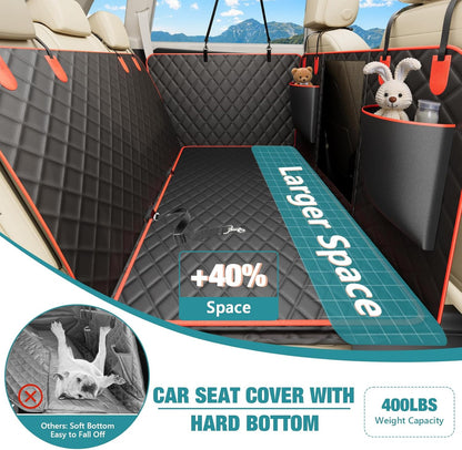 Waterproof Dog Car Seat Cover for Back Seat – Heavy Duty Back Seat Extender for Dogs with Hard