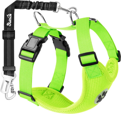 SlowTon Dog Seat Belt Harness for Car, Dog Car Harness Adjustable Mesh Breathable & Dog Seatbelt