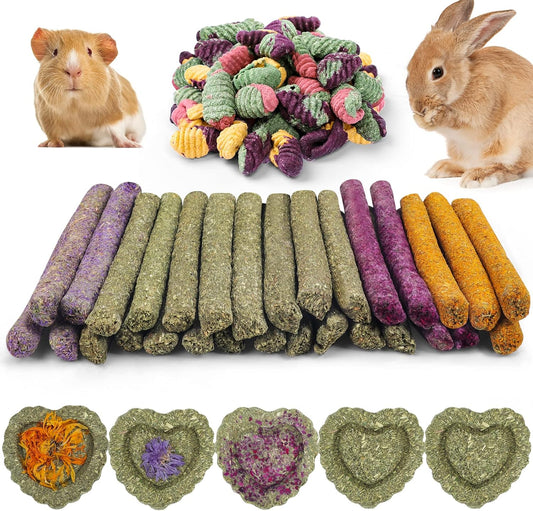 VESPRO Rabbit Toys for Bunnies Rabbit Chew Toys for Teeth Bunny for Rabbits Guinea Pig Chew Treats
