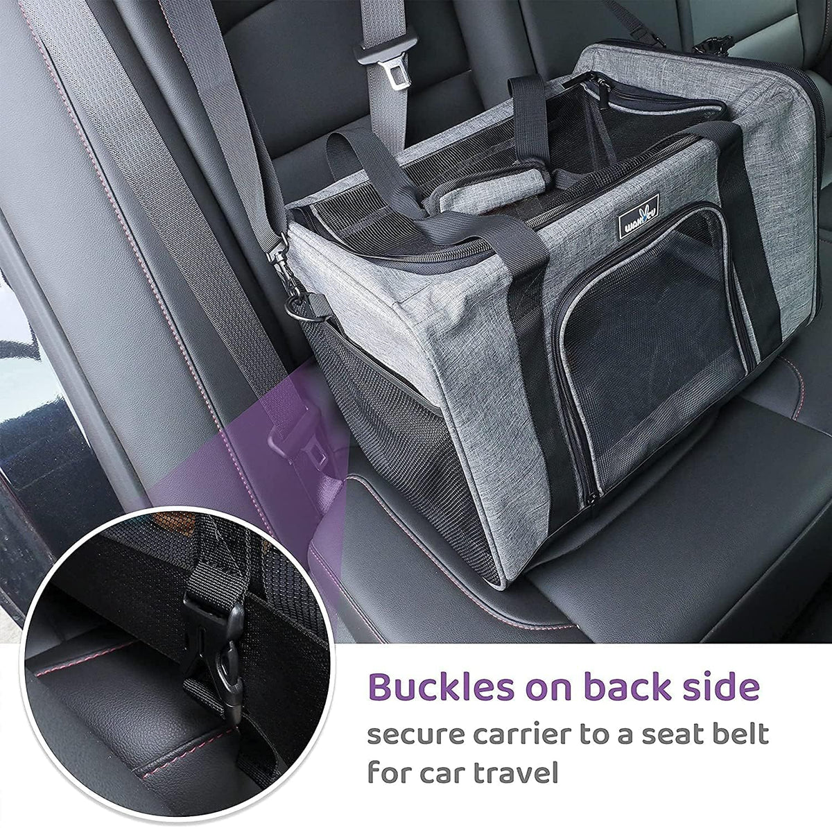 Pet Carrier for Medium Large Cats and Dogs, Dog Carrier Travel Bag with Adequate Ventilation, 5