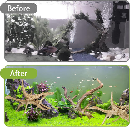 Tfwadmx Aquarium Driftwood, 7-11" Spider Wood Sinkable Driftwood for Fish Tank Decorations Natural