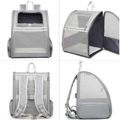 Texsens Pet Backpack Carrier for Small Cats Dogs | Ventilated Design, Safety Straps, Buckle