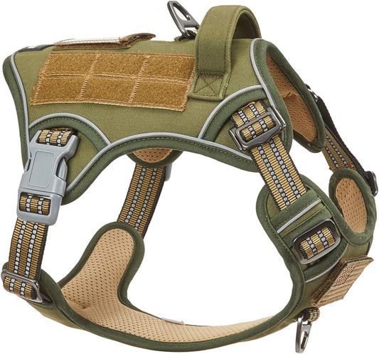 BUMBIN Tactical Dog Harness for Medium Dogs No Pull, Famous TIK Tok No Pull Dog Harness, Fit Smart
