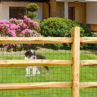 Green PVC Coated Welded Wire Fence 36 Inch x 50 Foot, 2 Inch x 3 Inch 16GA, Garden Border Fencing