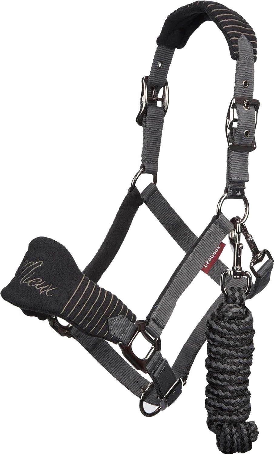 LeMieux Vogue Fleece Headcollar - Halter & Leadrope - Extra Padding, Adjustable at Curb and Poll