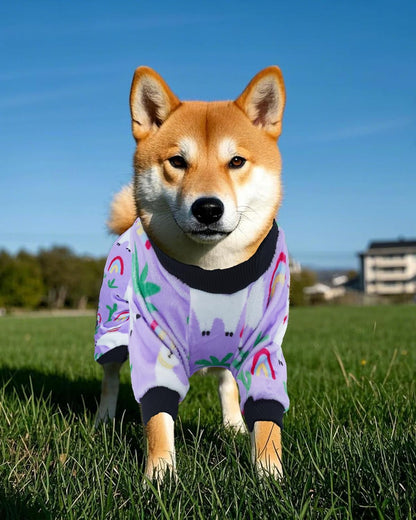 PET SHOW 4 Pack Small Dog Pajamas Spring Dog Clothes for Medium Dogs Girl Boy Soft Stretchy PJs Bee