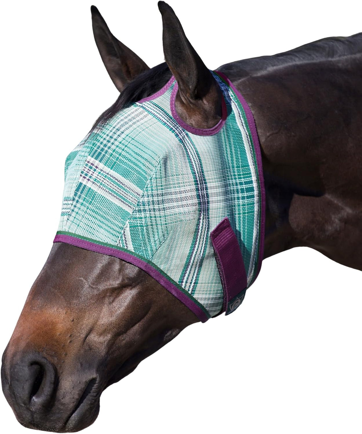 Kensington UV Horse Fly Mask with Web Trim - Protective Mask with Dual Ear Opening & Forelock