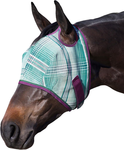 Kensington UV Horse Fly Mask with Web Trim - Protective Mask with Dual Ear Opening & Forelock