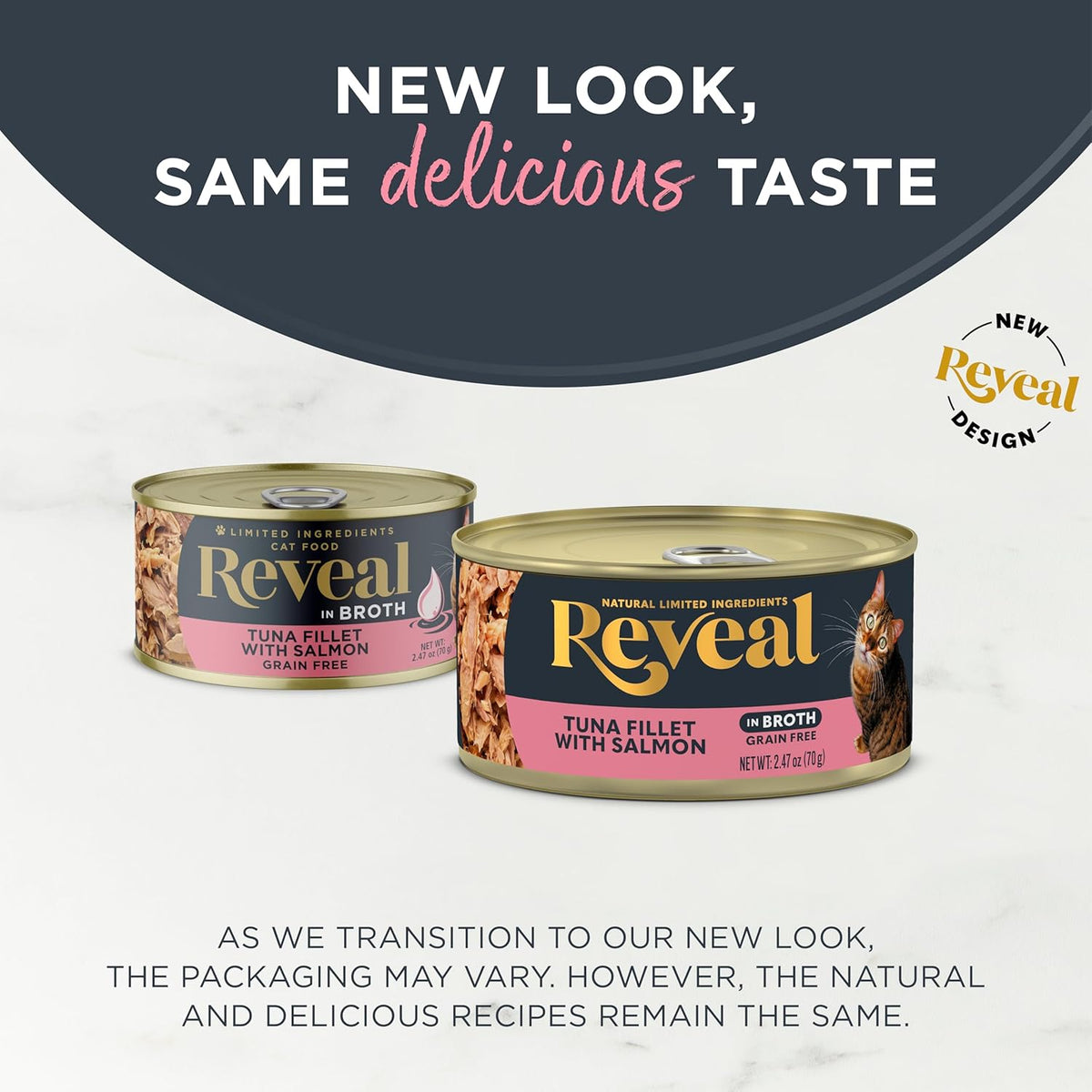 Reveal - Grain Free | Wet Canned Cat Food | 2.47oz - 24 Pack - Premium Nutrition, 100% Natural, No