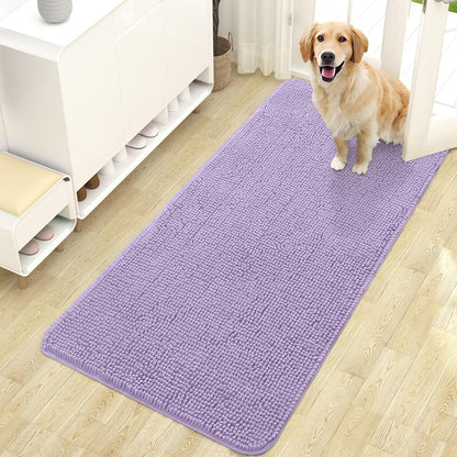 OLANLY Dog Door Mat for Muddy Paws 47x24, Absorbs Moisture and Dirt, Absorbent Non-Slip Washable