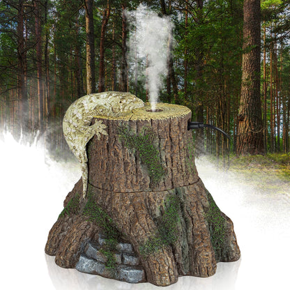 REPTIZOO Reptile Humidifier Fogger, Tree Trunk Humidifier with Top Mist Outlet, 1000ml Detachable