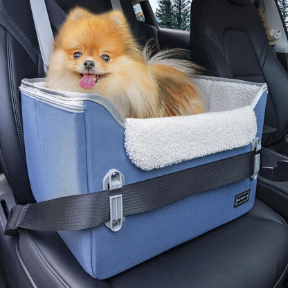 PETSFIT Small Dog Car Seat, Patent Safe Buckles Dog Booster Car Seat, Puppy Car Seat with Safety
