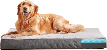 Orthopedic Memory Foam Dog Bed, Cooling Dog Beds for Extra Large Dogs -Waterproof Pet Bed for Crate