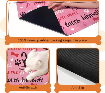 Pet Feeding Mat for Floors Waterproof Dog Mat for Food and Water Absorbent Quick Dry Non Slip mat