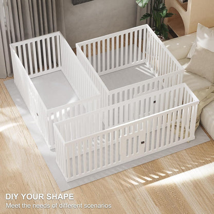 Dog Playpen with Door, 12 Panels Puppy Playpen, 25.6” H Dog Pen for Small Cats and Dogs, Pet Fence