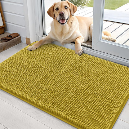 OLANLY Dog Door Mat for Muddy Paws 36x24, Absorbs Moisture and Dirt, Absorbent Non-Slip Washable