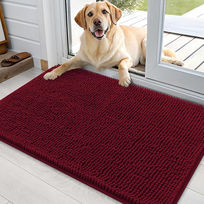 OLANLY Dog Door Mat for Muddy Paws 36x24, Absorbs Moisture and Dirt, Absorbent Non-Slip Washable