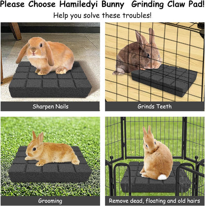 Hamiledyi 2PCS Rabbit Scratching Pads Bunny Lava Grinding Claw Pads Small Animal Foot Pads Hamster