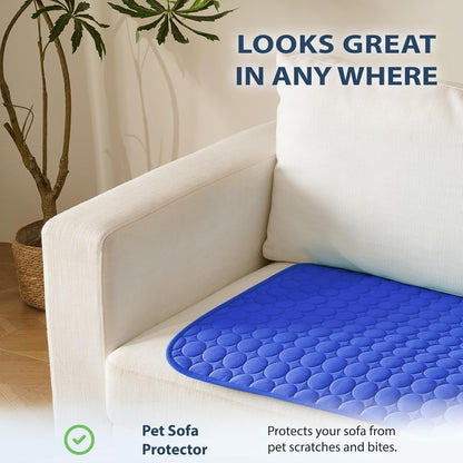 MICROCOSMOS Summer Cooling Mat & Sleeping Pad- Water Absorption Top, Materials Safe, Easy Carry, EZ