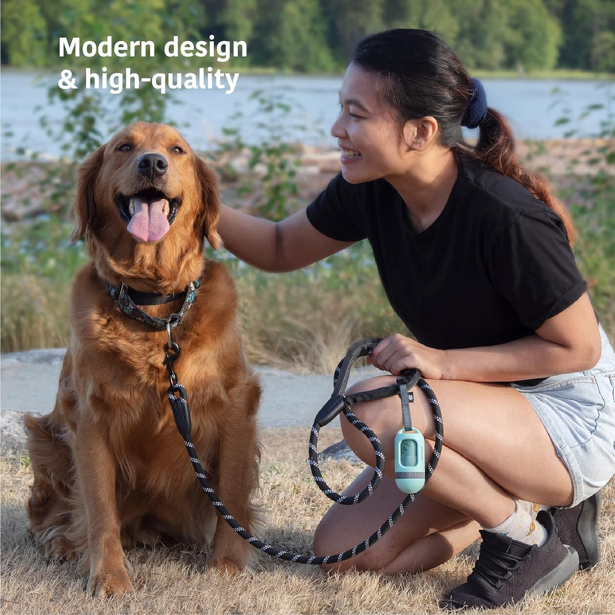SVD.PET Dog Poop Bag Dispenser, Retractable Waste Bag Fits Any Dog Leash, Leak-proof Waste Bags