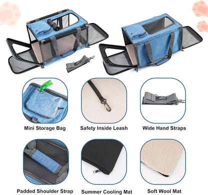 Pet Carrier for Large and Medium Cats, Soft-Sided Pet Carrier for Big Medium Cats and Puppy, Dog
