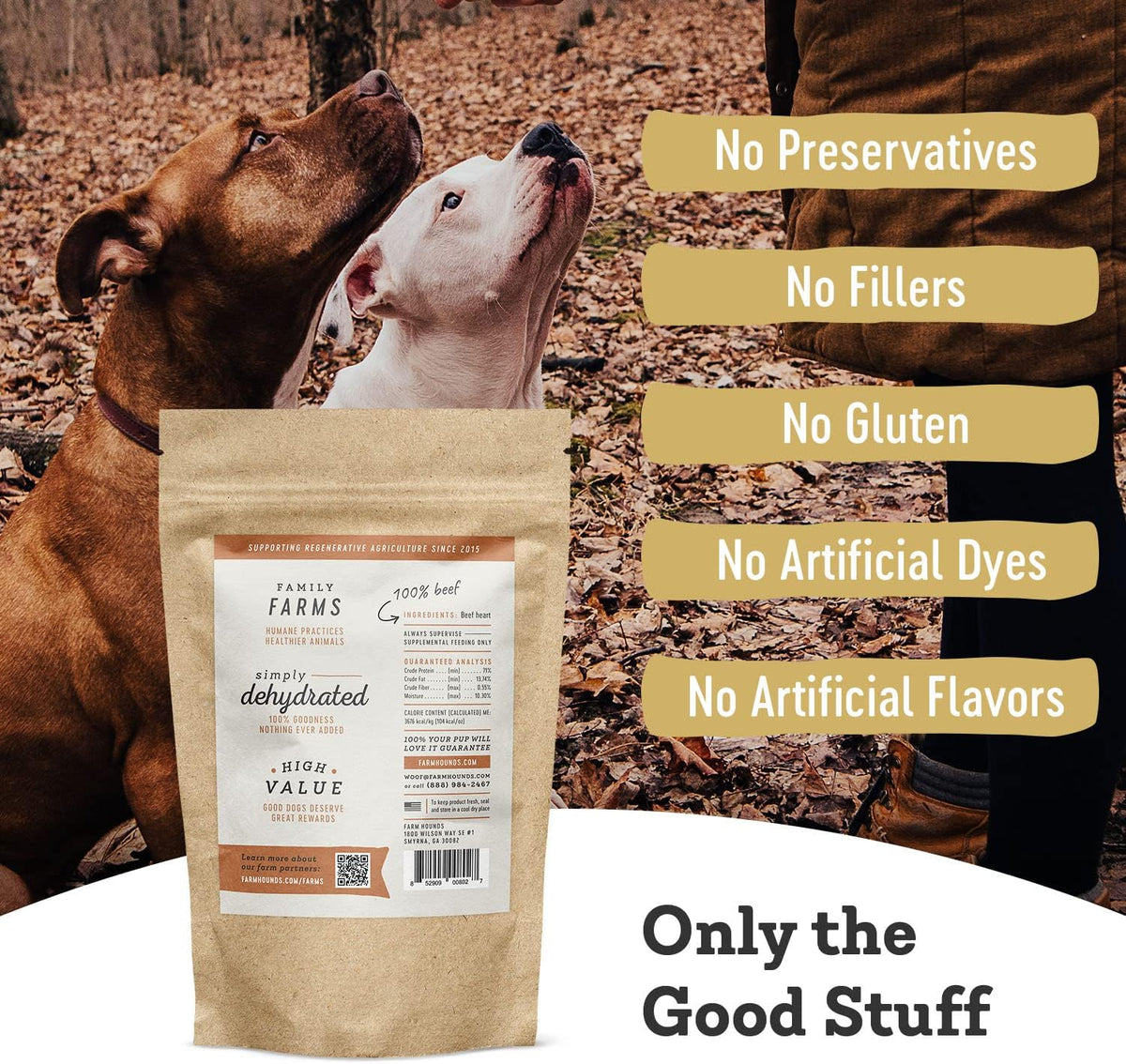 Farm Hounds - Beef Heart - Premium Natural Beef Heart Jerky For Dogs - Made From 100% Humanely