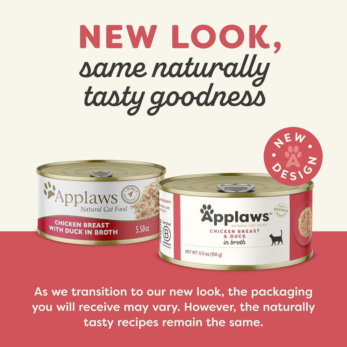 Applaws Natural Wet Cat Food in Broth, Limited Ingredient Canned Wet Cat Food, No Additives, Made
