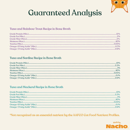 Made by Nacho Flaked Filets Recipe in Bone Broth, Grain-Free Chef's Selects Wet Food for Cats