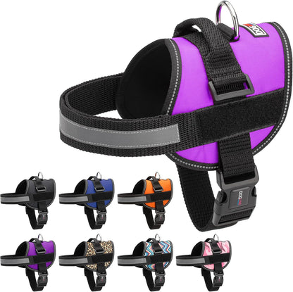 Dogline Dog Harness, Reflective No-Pull Adjustable Vest with Handle for Walking, Training