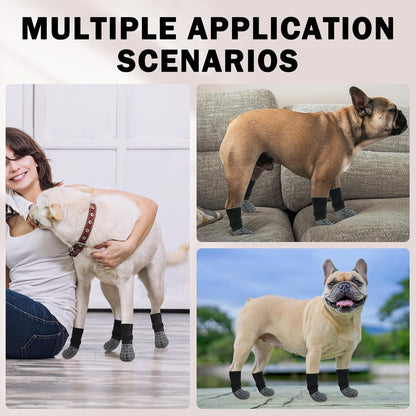SCENEREAL Dog Socks to Prevent Licking Paws for Hardwood Floors Anti Slip, Dog Grippy Socks Shoes
