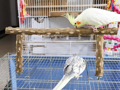 Large Natural Pepper Wood Parrot Stand Branch, Wooden Perch for Parakeet Cockatiels Conures