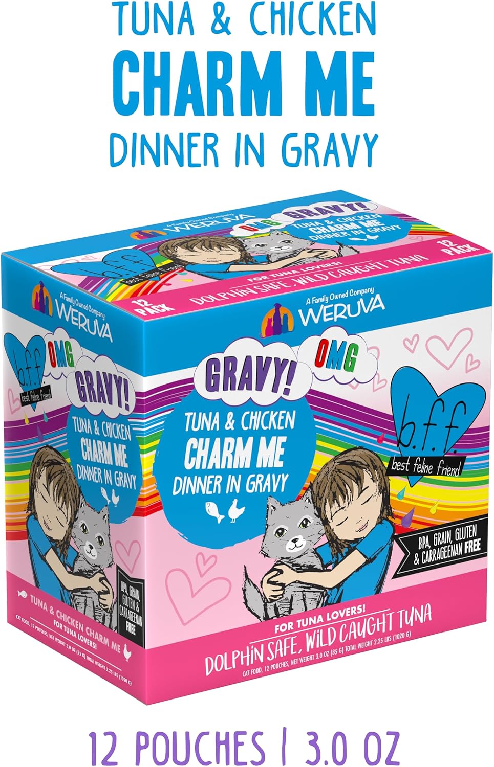 Weruva B.F.F. OMG - Best Feline Friend Oh My Gravy! Tuna & Chicken Charm Me with Tuna & Chicken in
