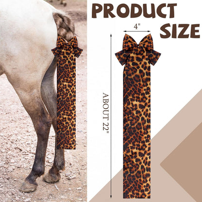 6 Pcs Horse Tail Bag Breathable Guard 22" Slip on Horse Care Tail Wrap 2 Strand Closure Straps
