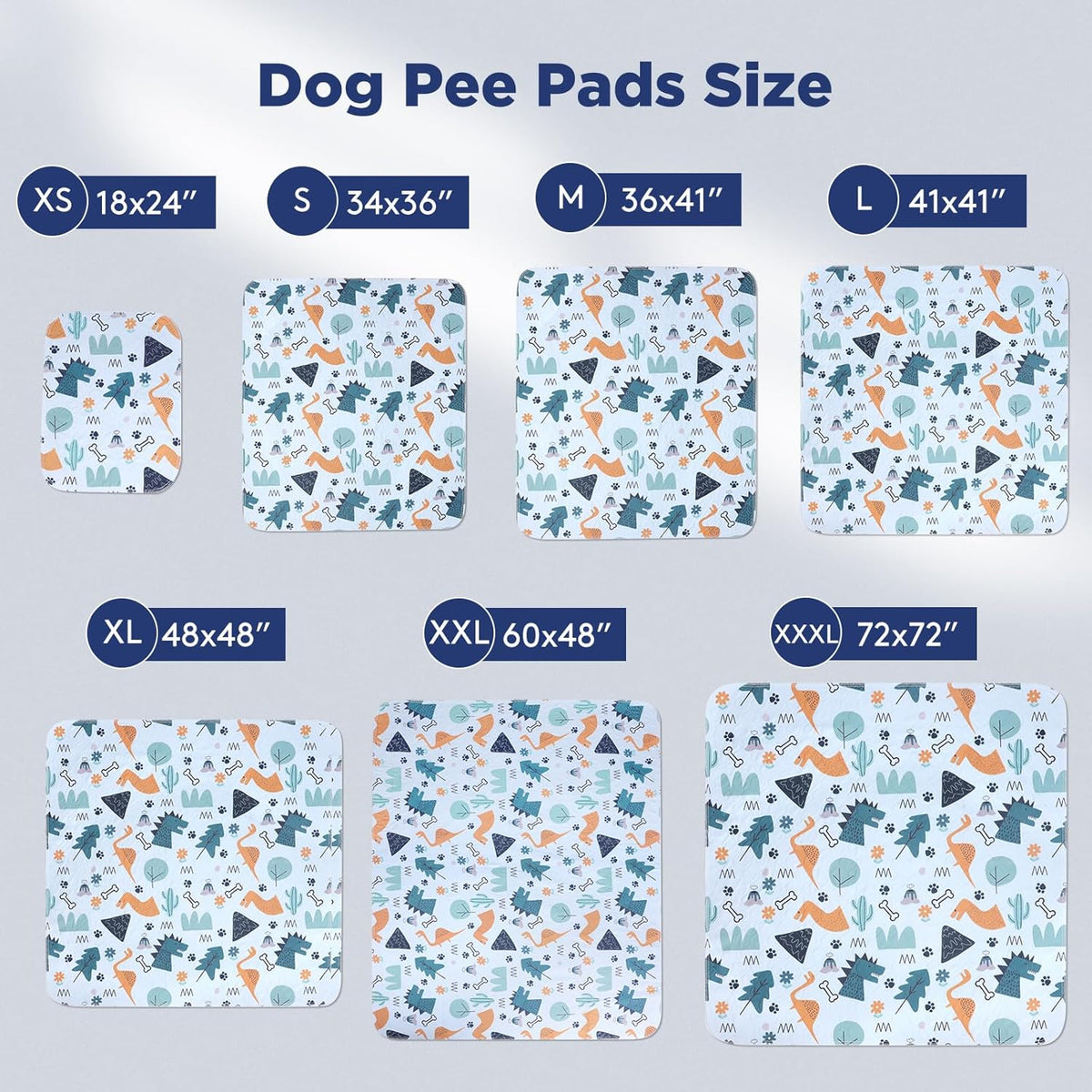 Washable Pee Pads for Dogs, 2 Pack Small 18"x24" Super Absorbent Reusable Puppy Pads Pet Training