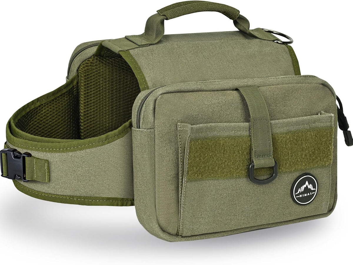 Himal Outdoors Dog Backpack & Saddle Bag, Tactical Hiking Backpack for Large Dogs with Side Pockets