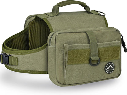 Himal Outdoors Dog Backpack & Saddle Bag, Tactical Hiking Backpack for Large Dogs with Side Pockets