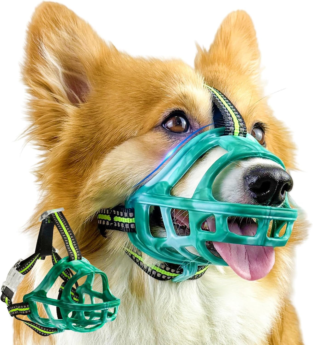 Dog Muzzle, Basket Muzzle for Small Medium Large Dogs, Anti-Biting and Chewing, Lightweight &