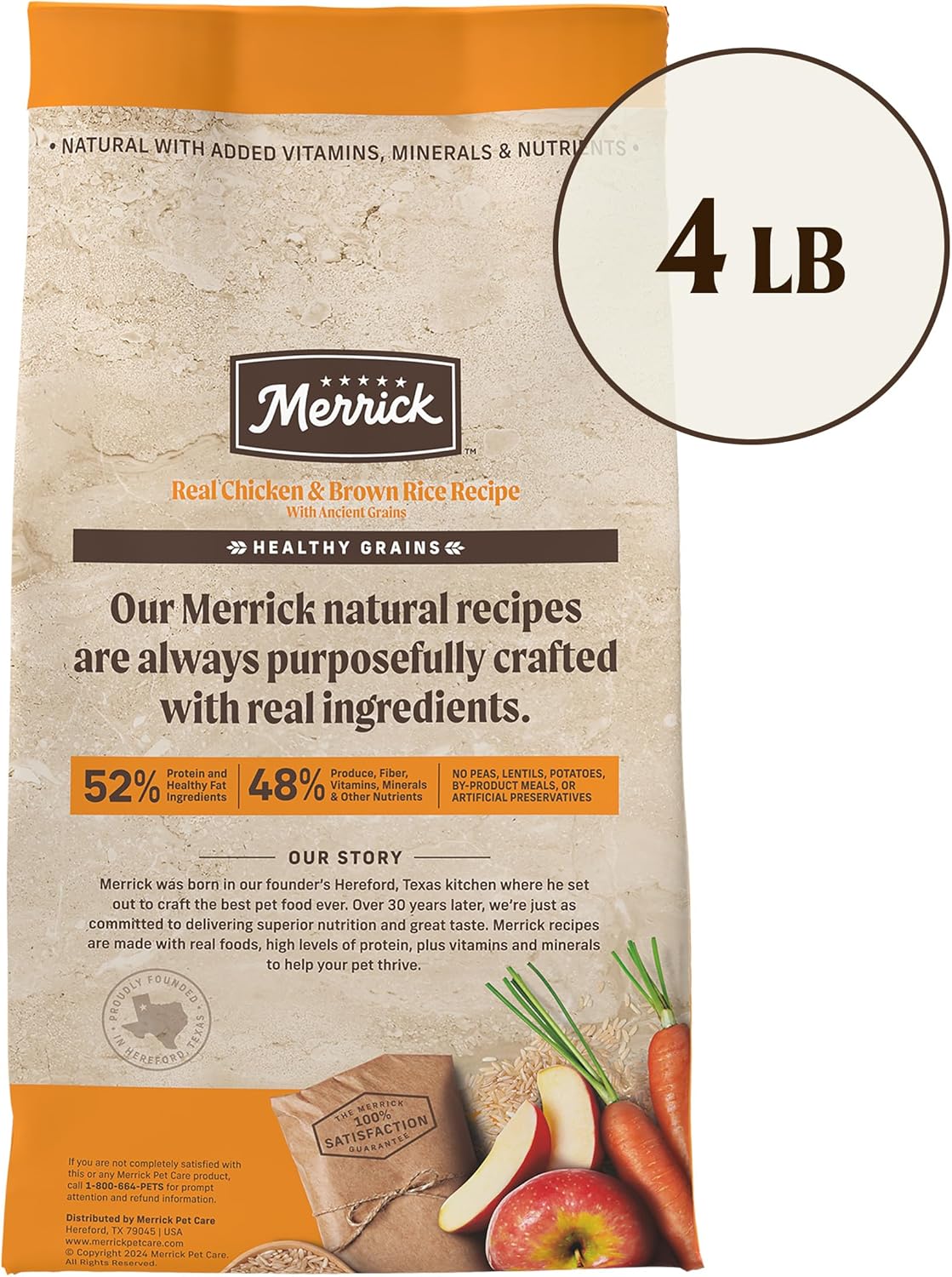 Merrick Healthy Grains Premium Adult Dry Dog Food, Wholesome And Natural Kibble With Chicken And