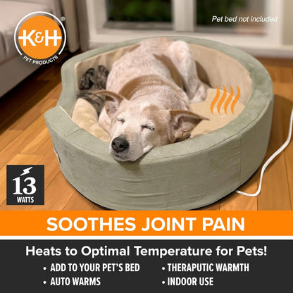 K&H Pet Products Pet Bed Warmer, Turn Any Pet Bed Into a Heated Cat or Dog Bed, Waterproof Indoor