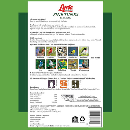 Lyric Fine Tunes No Waste Bird Seed 5 lb. Bag and Lyric Finch Small Songbird Wild Bird Food 5 lb.