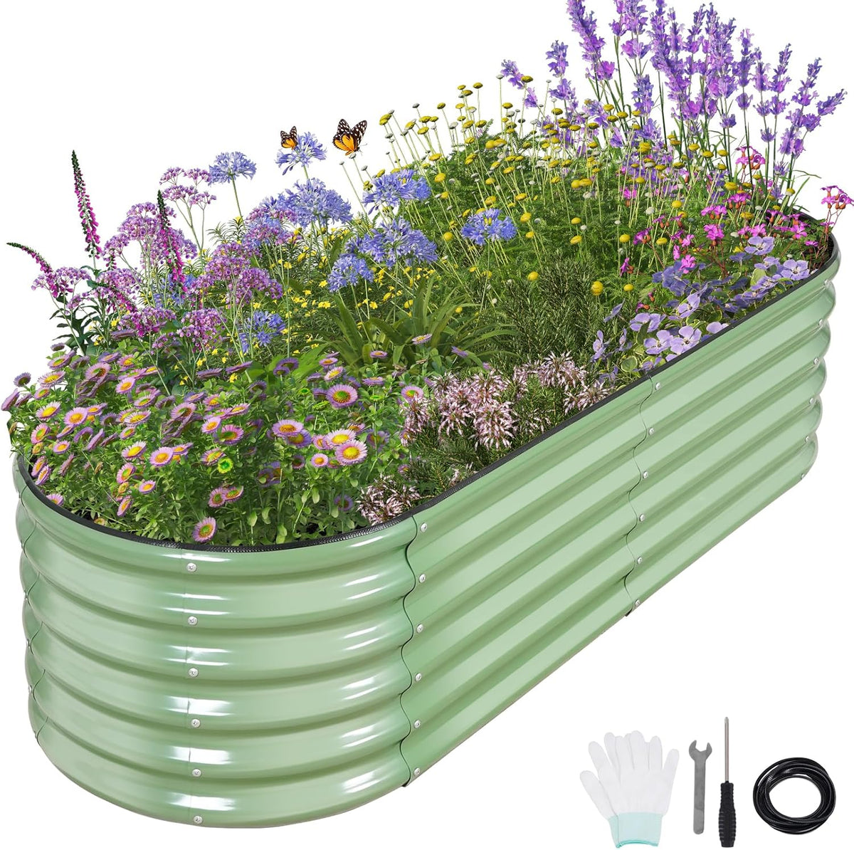 Galvanized Raised Garden Bed Outdoor- Raised Beds for Gardening| Metal Planter Box, Steel Raised