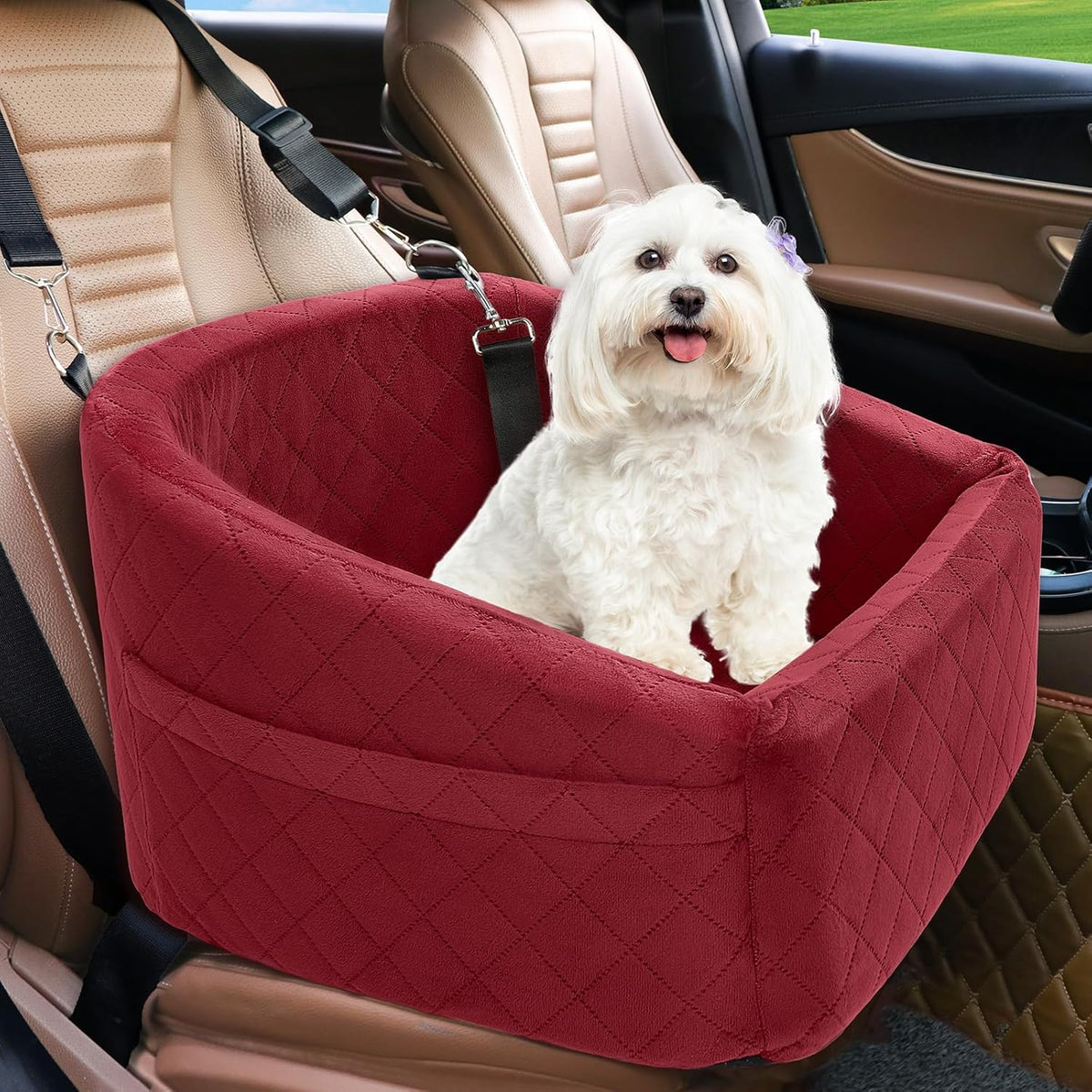 Dog Car Seat for Small Medium Dogs,Detachable Washable Dog Booster Seat Under 30lbs, Pet Car Seats