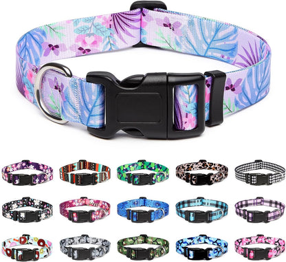 Mercano Adjustable Dog Collar - Special Design Patterns, Soft Nylon Comfortable Durable Pet Collar